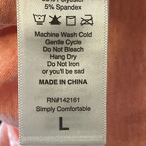 LuLaRoe Large Tank Top • Melon Color with Stripes • Ultra Soft • Stretchy • BNWT - Picture 11 of 13